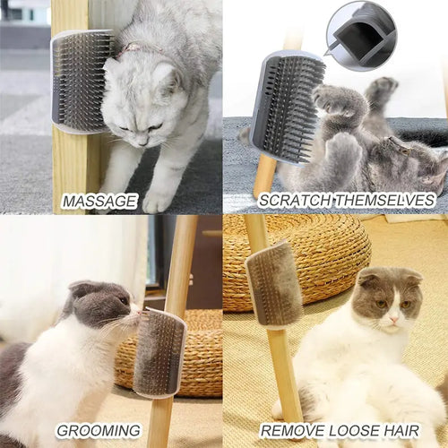 Cat Corner Self-Grooming Brush – Massage & Loose Hair Remover