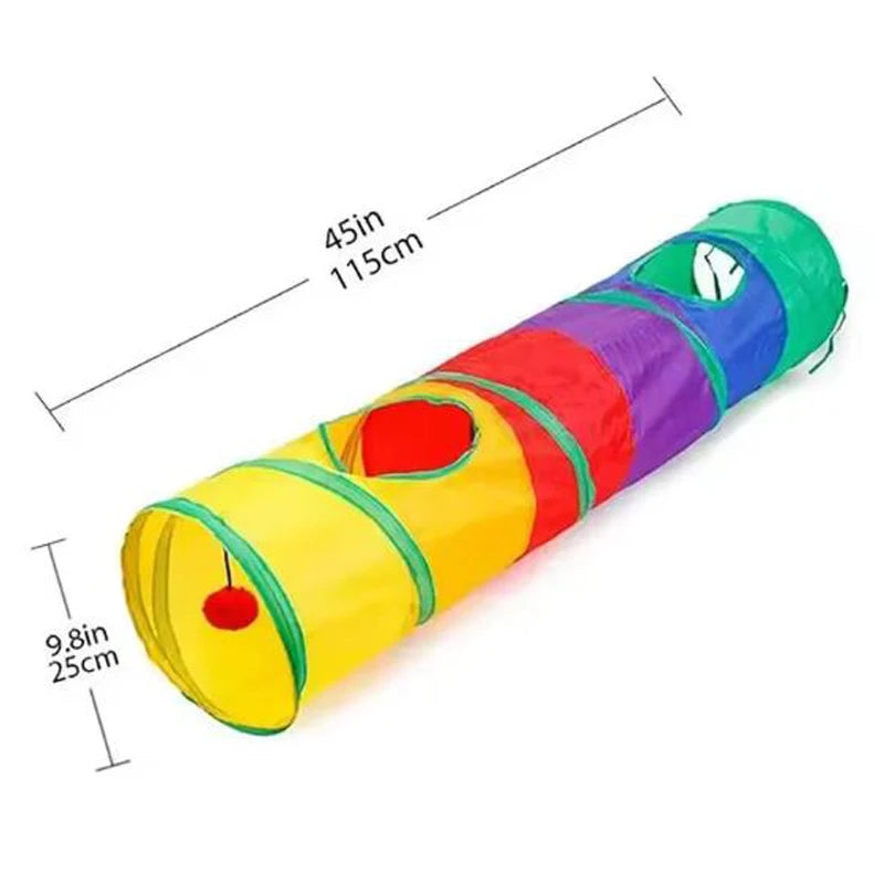 Interactive Collapsible Cat Tunnel – Play & Exercise Tube