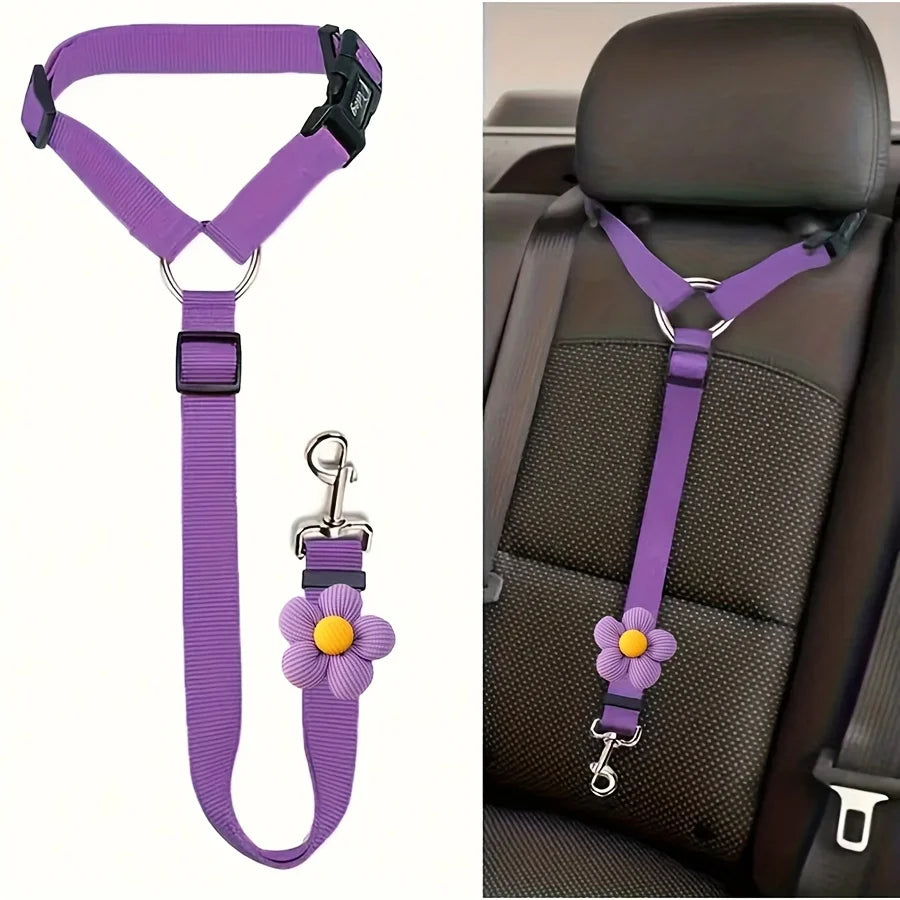 Adjustable Dog Car Seat Belt – Secure Travel Tether