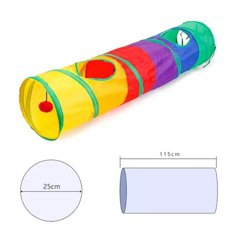Interactive Collapsible Cat Tunnel – Play & Exercise Tube