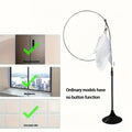 Interactive Cat Teaser Wand – Suction Cup Feather Toy