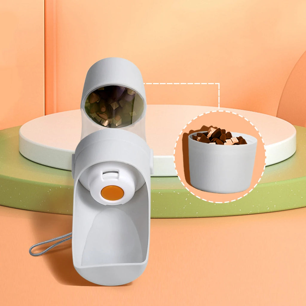 Portable Dog Water Bottle with Food Container