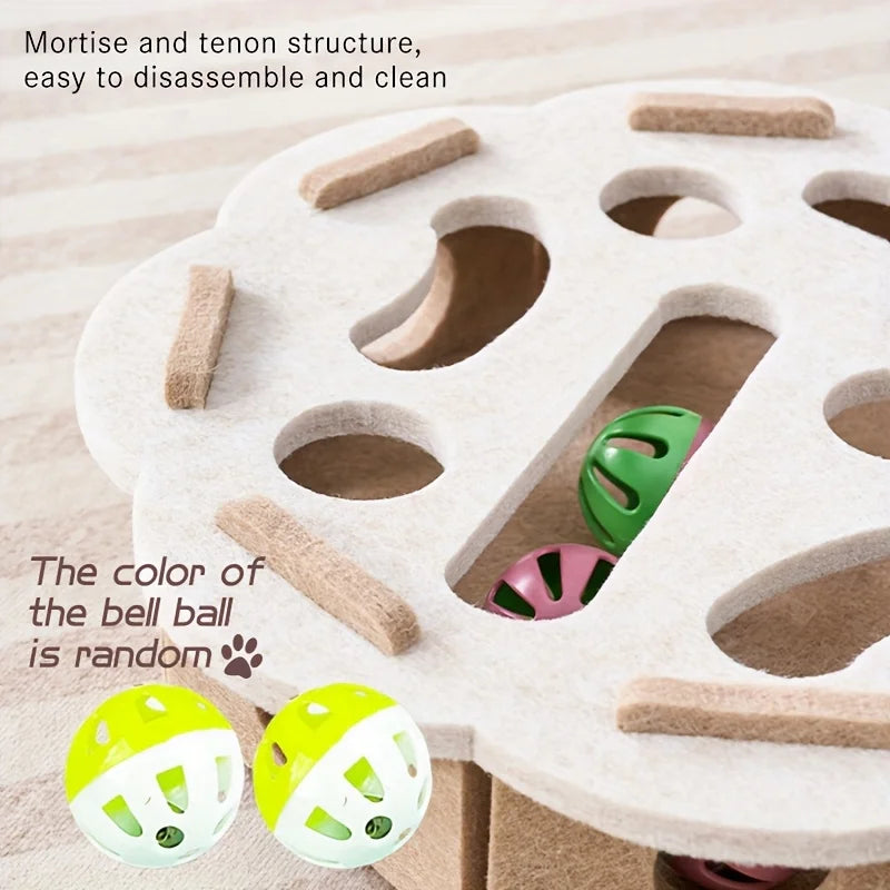 Interactive Cat Puzzle Maze – Ball Chase Enrichment Toy