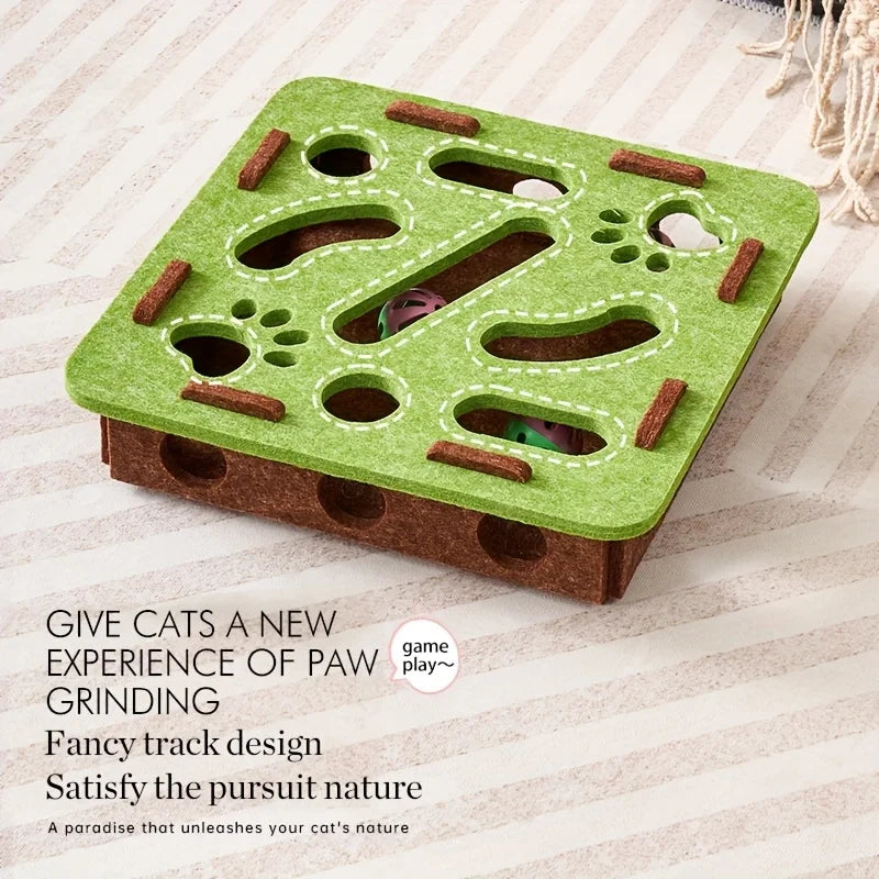 Interactive Cat Puzzle Maze – Ball Chase Enrichment Toy