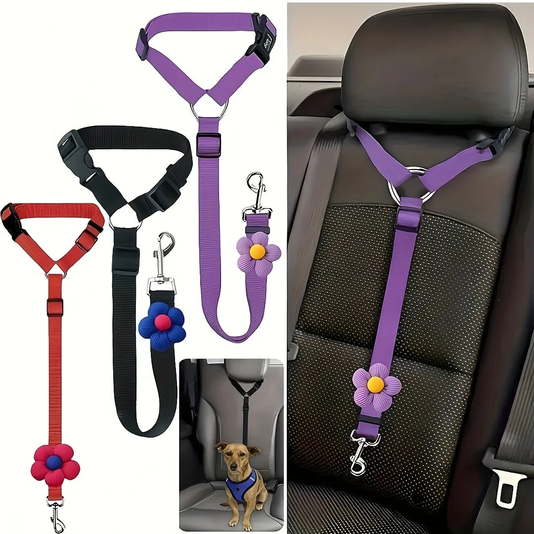 Adjustable Dog Car Seat Belt – Secure Travel Tether