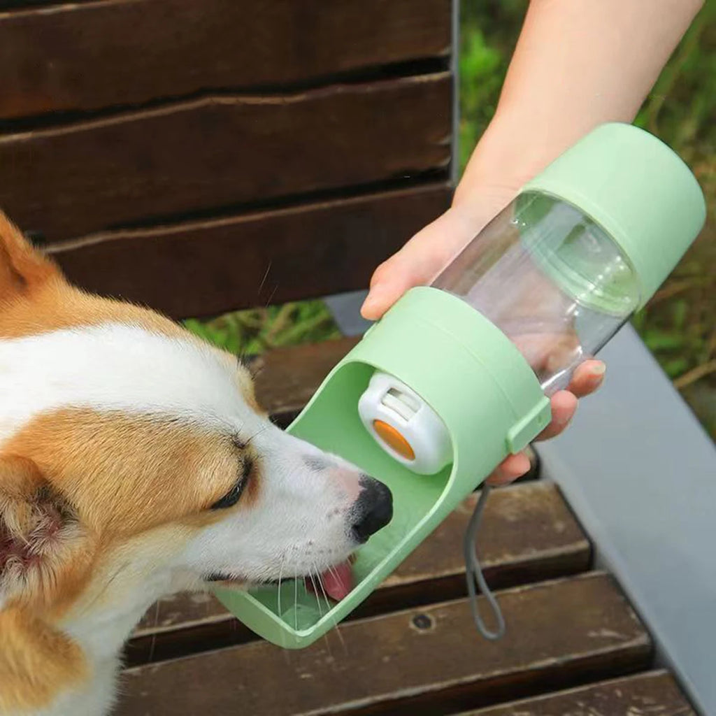 Portable Dog Water Bottle with Food Container