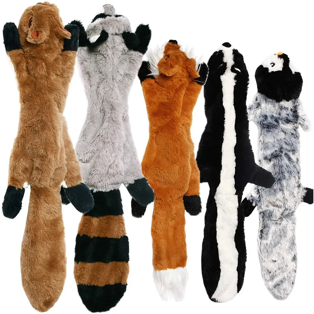 No-Stuffing Squeaky Dog Toy | Durable Crinkle Plush for Aggressive Chewers