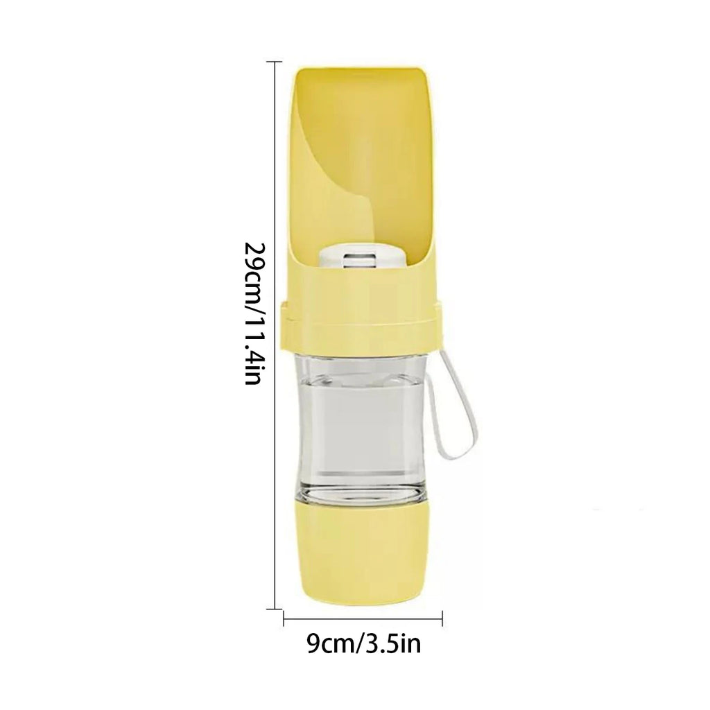Portable Dog Water Bottle with Food Container