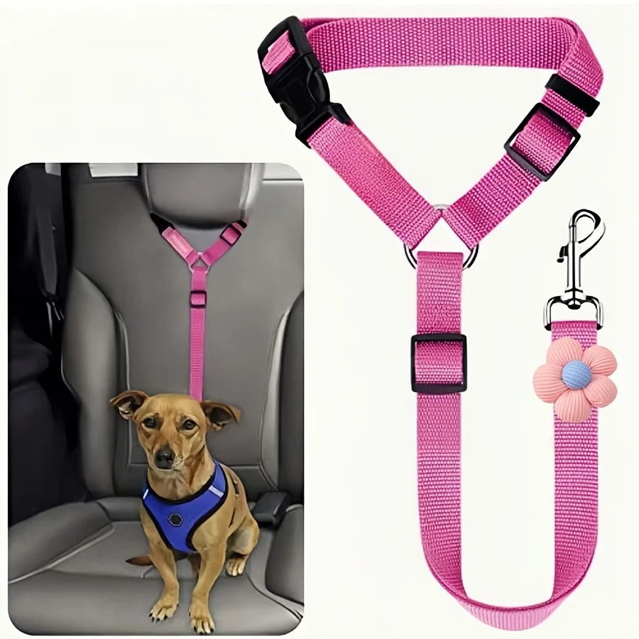Adjustable Dog Car Seat Belt – Secure Travel Tether