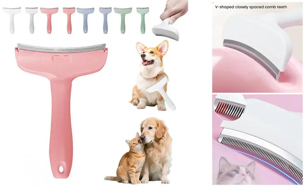Self-Cleaning Deshedding Brush for Dogs & Cats