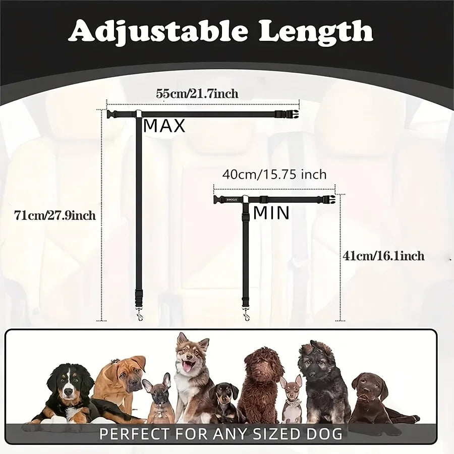 Adjustable Dog Car Seat Belt – Secure Travel Tether