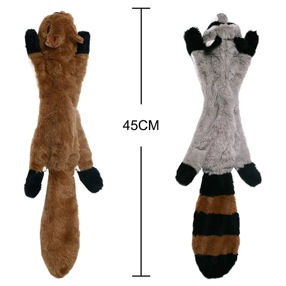 No-Stuffing Squeaky Dog Toy | Durable Crinkle Plush for Aggressive Chewers