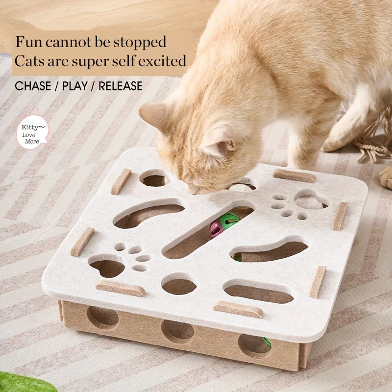Interactive Cat Puzzle Maze – Ball Chase Enrichment Toy