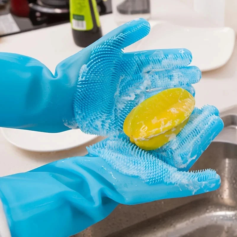 Gentle Pet Grooming Gloves – Bath, Massage & Hair Removal